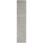 Quarry QUA16 Traditional Distressed Runner Rugs in Grey Ivory Blue by Nourison