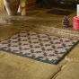 Christmas Holly Leaf & Berries Doormat in Red & Green