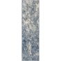 Nourison Exhale Abstract Runner Rugs EXL02 in Navy Ivory