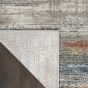 Rustic Textures RUS12 Abstract Runner Rugs in Grey Multicolour