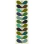 Multi Stem Green Runner Rugs 59507 Kingfisher by Orla Kiely