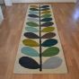 Multi Stem Green Runner Rugs 59507 Kingfisher by Orla Kiely