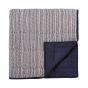 Kateri Quilted Stripe Cotton Throw in Midnight Blue