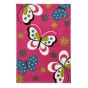 Brooklyn Kids 772 Butterfly Floral Rugs in Pink