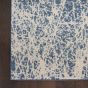 Nourison Exhale Abstract Runner Rugs EXL02 in Navy Ivory