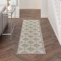 Cozumel CZM03 Indoor Outdoor floral Hallway Runner Rugs in Cream