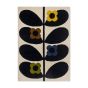 Wild Rose Fawn Wool Rugs 159605 by Designer Orla Kiely