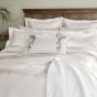 Lotus Leaf Jacquard Bedding by Sanderson in Ivory White