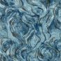 Lavico Wallpaper W0168/03 by Clarke & Clarke in Midnight Blue