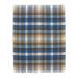 Preston Check Merino Lambs Wool Throw by LuxeTapi in Aqua Blue