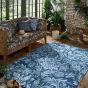 Sunflower Indoor Outdoor Rugs 427907 by Morris & Co in Webbs Blue