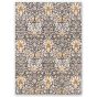 Snakehead Floral Rugs 127208 in Indigo by William Morris