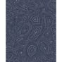 Malachite Wallpaper 17034 by Cole & Son in Royal Blue Silver