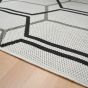 Patio Geometric PAT08 Hexagon Outdoor Rugs in Ivory White