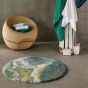 Aquazura 320 Marble Circle Bath Mat in Teal by Designer Abyss & Habidecor