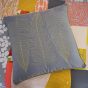 Ginkgo Patchwork Designer Cushion By Clarissa Hulse in Grey