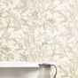 Farthing Wood Wallpaper 216612 by Sanderson in Silver Grey