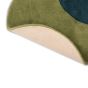 Flower Wool Circle Rugs 061307 in Forest By Designer Orla Kiely