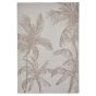 Miami A444 Indoor Outdoor Palm Leaf Rug in Beige