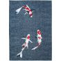 Louis De Poortere Designer Koi Rugs in 9390 Japanese Pond