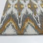 Iris Ikat Runner Rugs By Designer Matthew Williamson in Grey