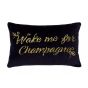 Wake Me For Champagne Cushion by Ted Baker in Black