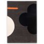 Geo Flower Wool Rugs 060605 in Graphite By Designer Orla Kiely