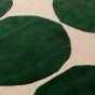 Isot Kivet Wool Geometric Rugs 132507 by Marimekko in Green