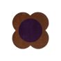 Flower Spot Wool Rugs 158401 by Orla Kiely in Chestnut Violet