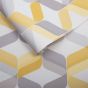 Retro Wallpaper 104817 by Graham & Brown in Lemon Yellow