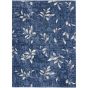 Calvin Klein Leaf Designer Rugs CK001 River Flow RFV03 in Blue Ivory