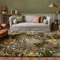 Bower Floral Wool Rugs 128207 by Morris & Co in Twining Vine Green