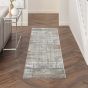 Rustic Textures RUS12 Abstract Runner Rugs in Grey Multicolour