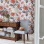 Maryam Floral Wallpaper 114912 by Laura Ashley in Crimson Red