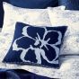 Magnolia Embroidery Flower Cushion by Ted Baker in Navy Blue