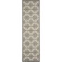 Cozumel CZM03 Indoor Outdoor floral Hallway Runner Rugs in Cream