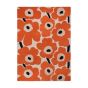 Unikko Handtufted Wool Floral Rugs 132403 by Marimekko in Orange Red