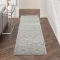 Quarry QUA16 Traditional Distressed Runner Rugs in Grey Ivory Blue by Nourison