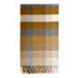 Preston Check Merino Lambs Wool Throw by LuxeTapi in Gold