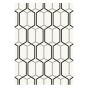 Patio Geometric PAT08 Hexagon Outdoor Rugs in Ivory White