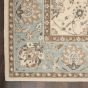 Living Treasure Hallway Runner Rugs by Nourison LI16 in Ivory Aqua