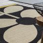 Giant Sixties Stem Indoor Outdoor Rug 463705 by Orla Kiely in Noir Black