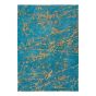 Louis De Poortere Modern Abstract Mad Men Stellar Rugs 9218 in Lightning Turquoise