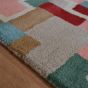 Estella Tetris Geometric Wool Runner Rugs in 89605 Multi