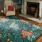 Bower Floral Wool Rugs 128208 by Morris & Co in Indigo Blue