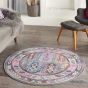 Vintage Kashan Traditional Circle Rugs VKA06 by Nourison in Grey Multi