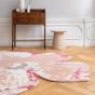 Shaped Magnolia 162302 Circle Rugs by Ted Baker in Light Pink