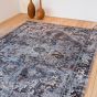 Louis De Poortere Antiquarian Antique Heriz Rugs 8707 in Divan Blue