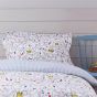 Linear Dogs Stripe Cotton Bedding by Joules in Multi