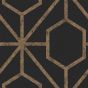 Rinku Wallpaper 112197 by Graham & Brown in Black & Gold